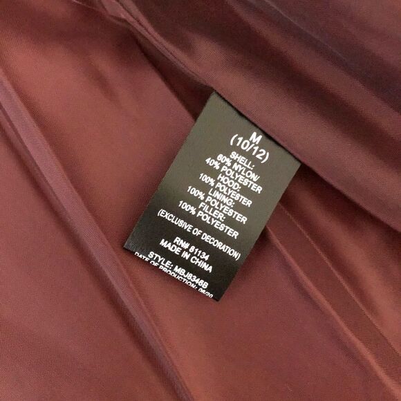 Swiss Alps micro puffer Cabernet burgundy color with full and hood boys size M - Picture 5 of 7